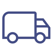 Blue truck symbol illustration
