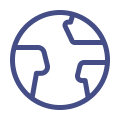Minimalist earth symbol, dark backdrop